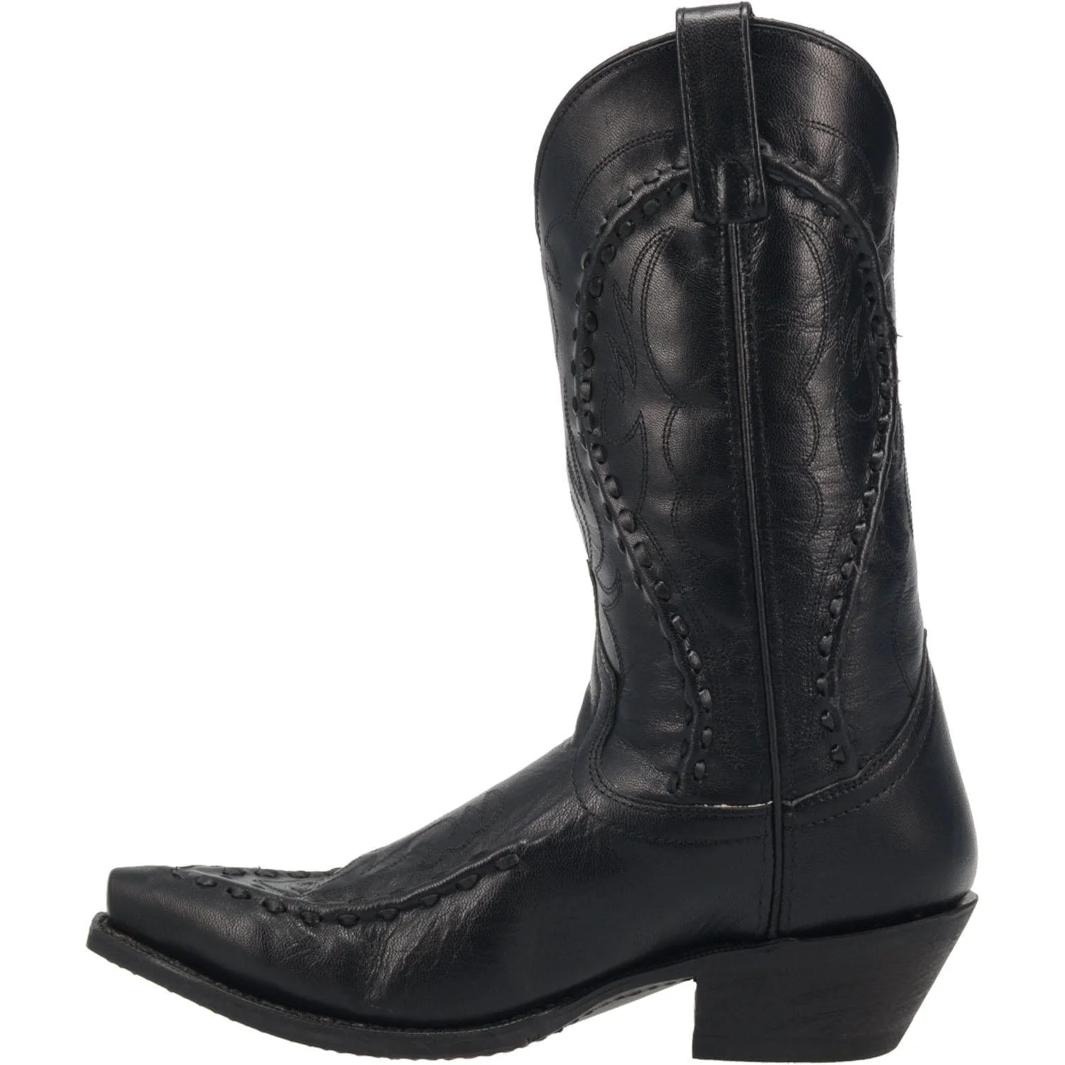 Laredo Men's Laramie Black Leather Cowboy Boots 68430 - Image 2