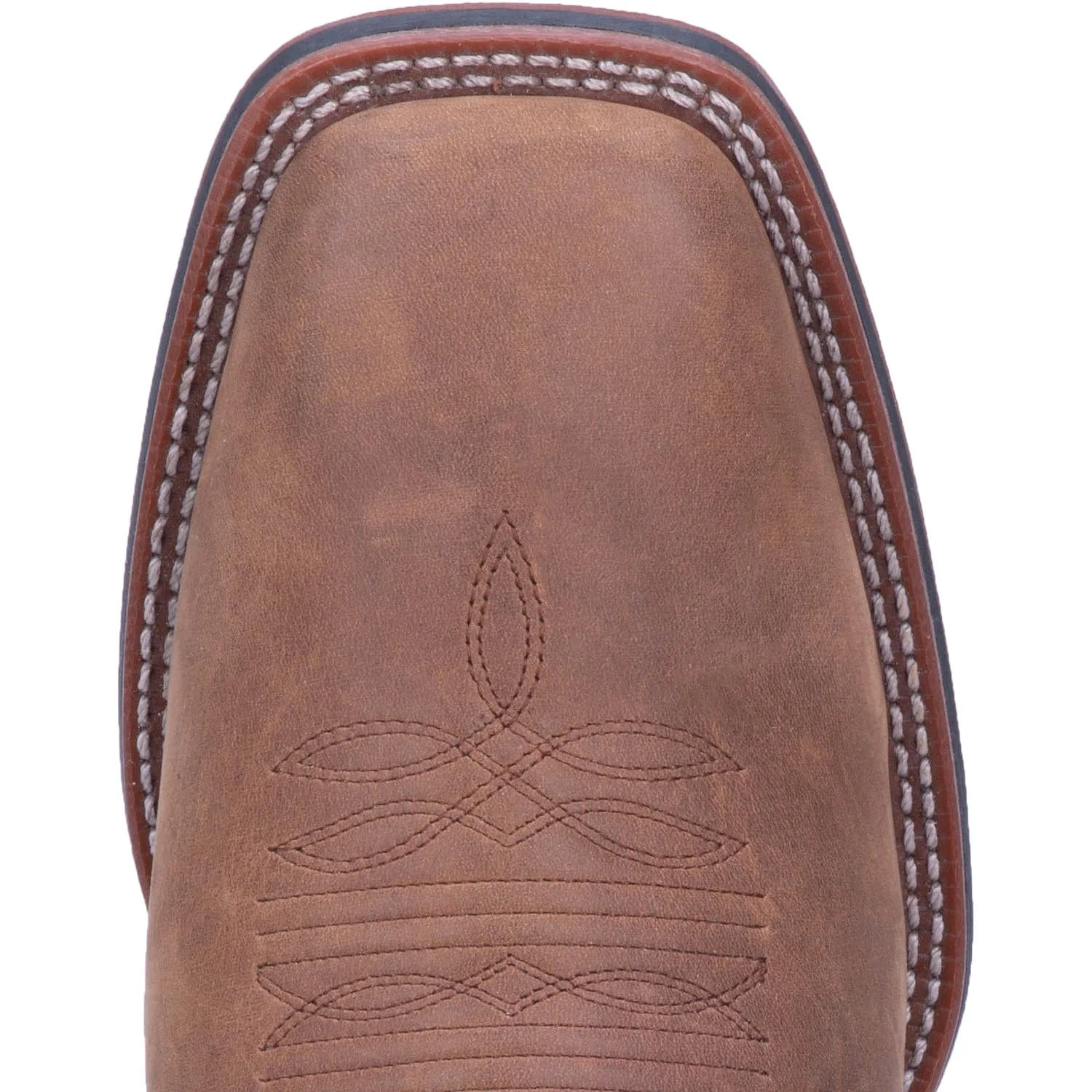 Laredo Men's Lodi Taupe/Chocolate Leather Cowboy Boots 7898 - Image 3
