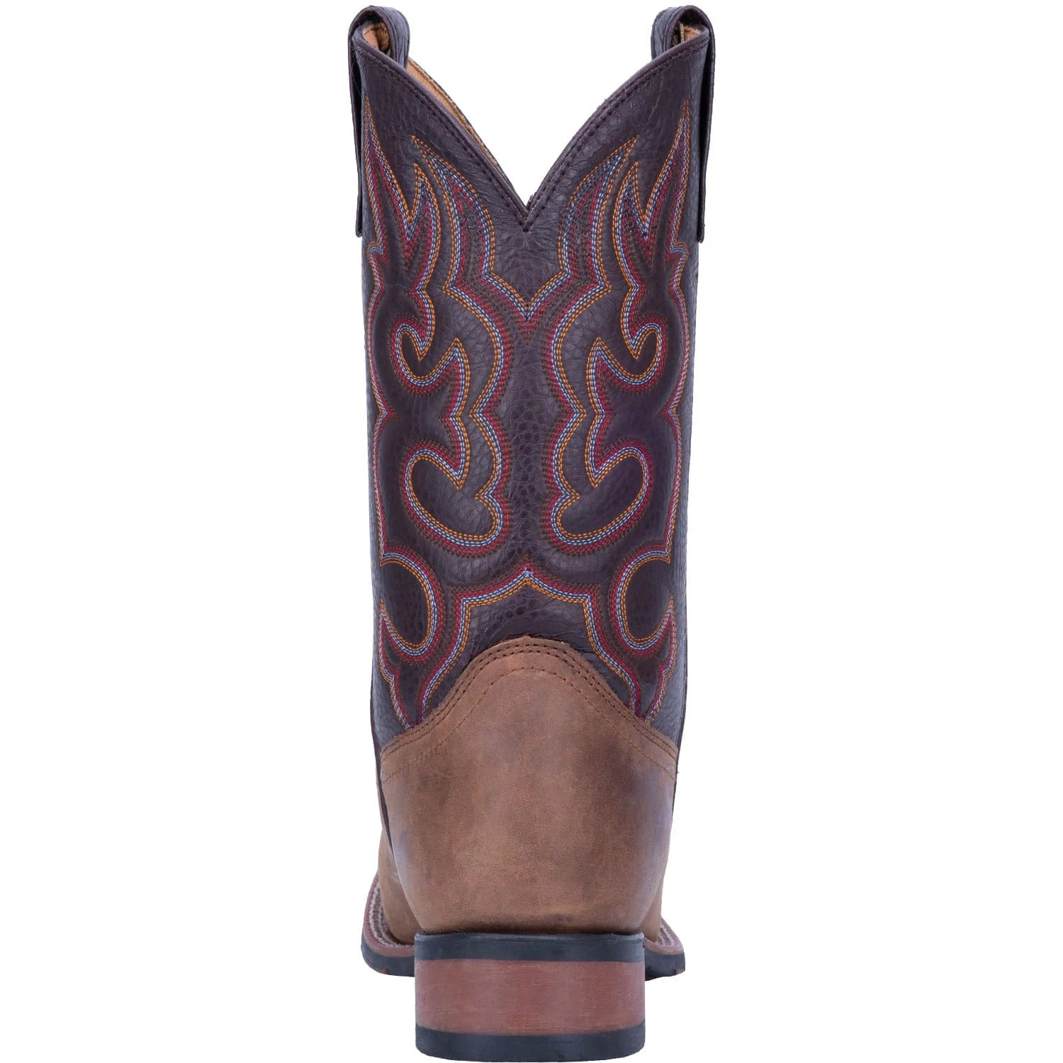 Laredo Men's Lodi Taupe/Chocolate Leather Cowboy Boots 7898 - Image 5