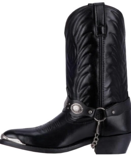 Laredo Men's Tallahassee Black J Toe Western Boots 6770 - Image 3