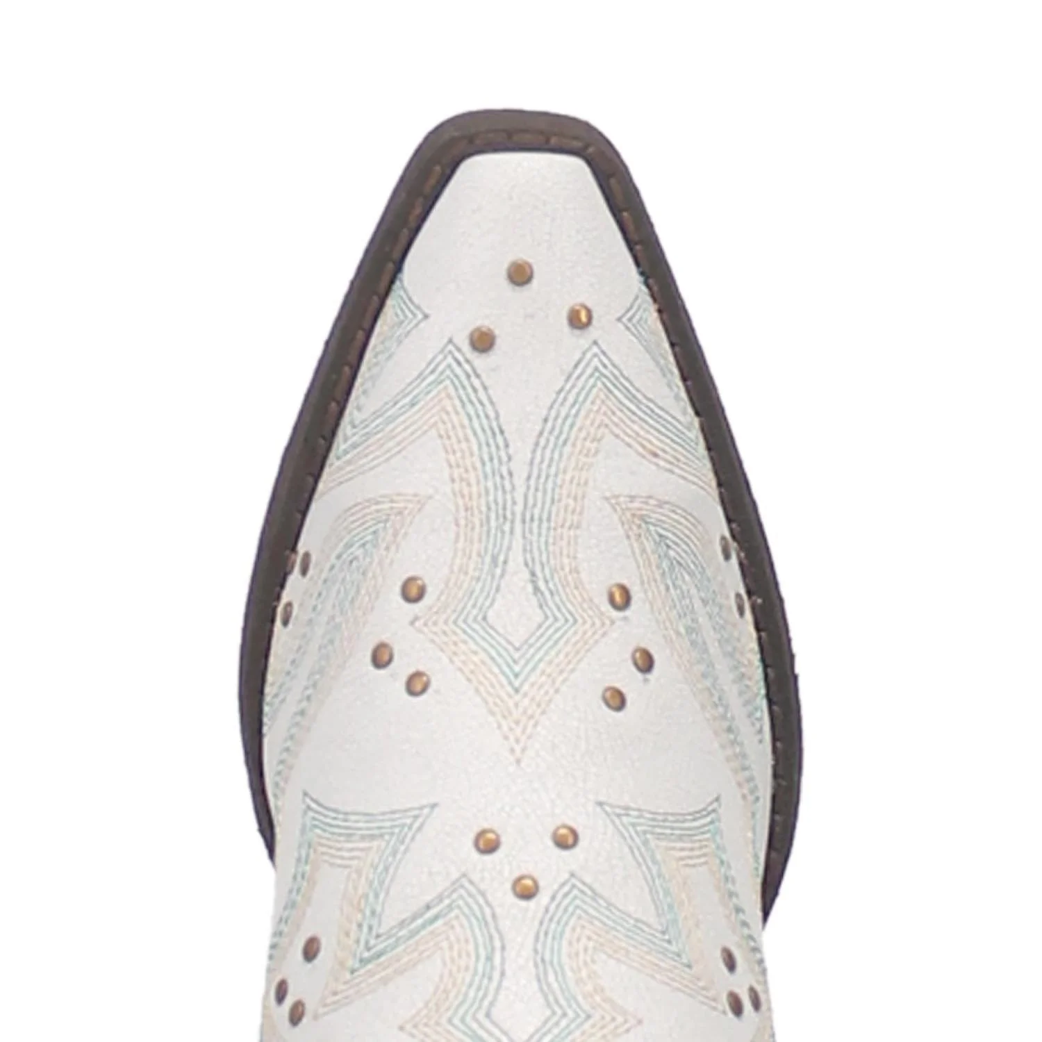 Laredo Women's Adrian White Embroidered Pull On Studded Western Boots 52419 - Image 4