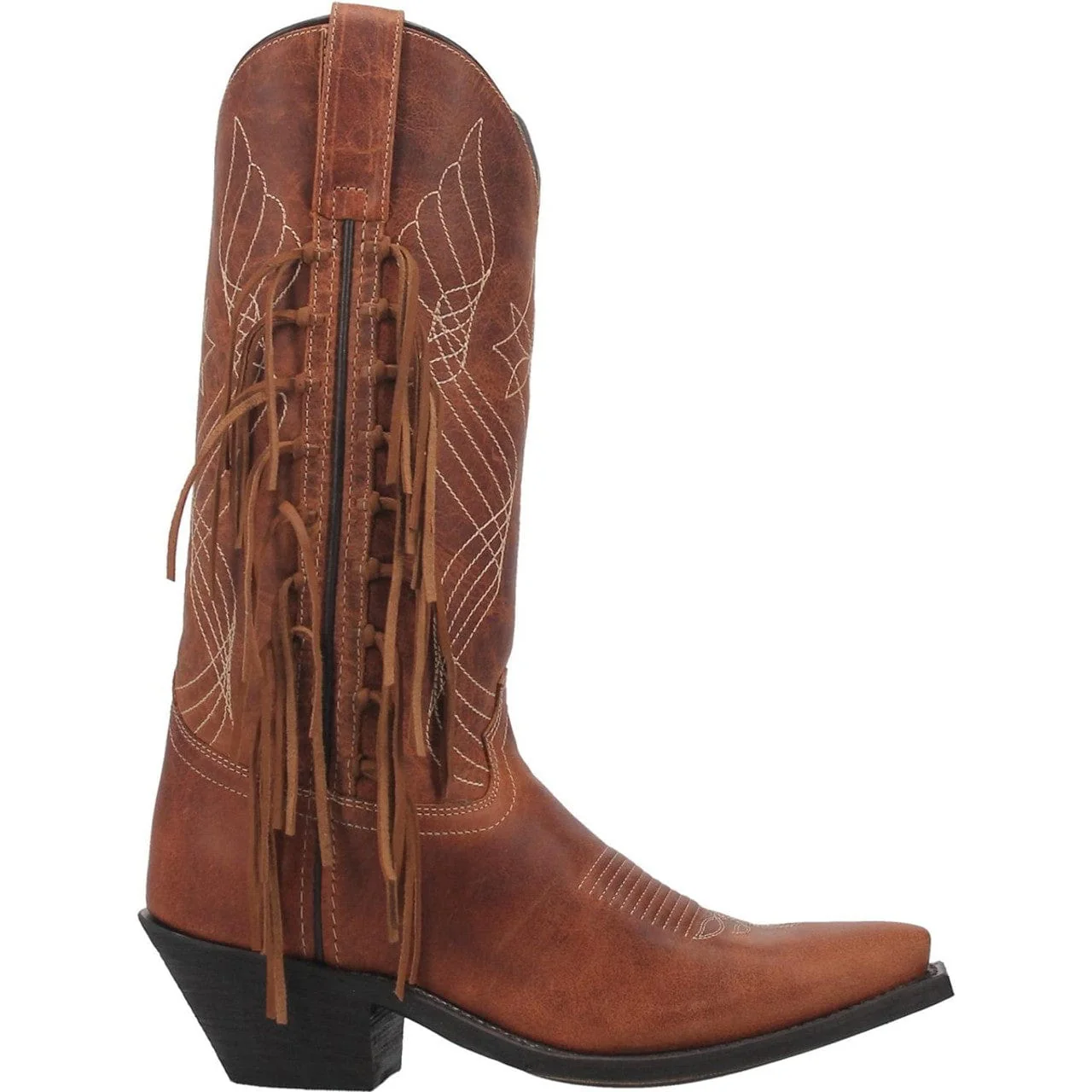 Laredo Women's Blakely Brown Fringe Snip Toe Western Boots 52384 - Image 2