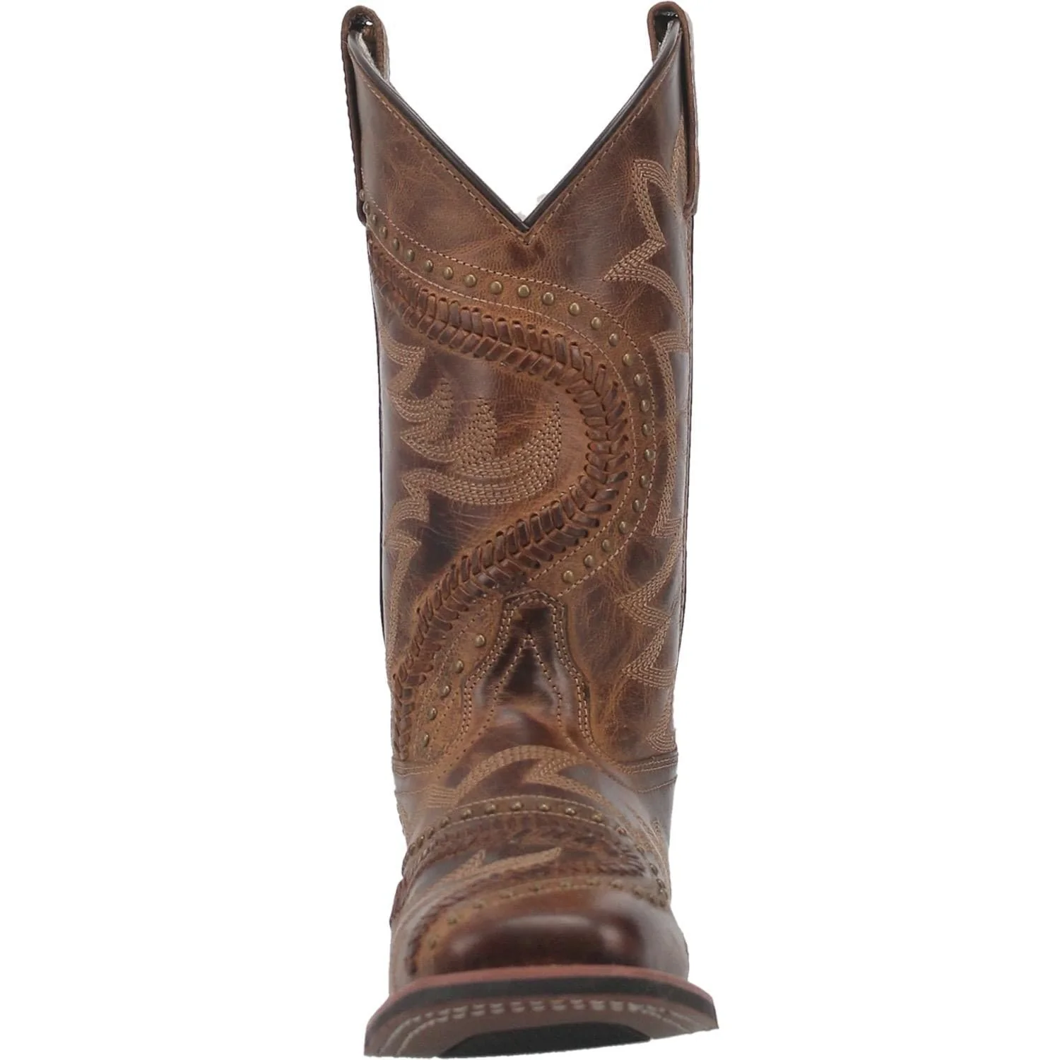 Laredo Women's Charli Brown Bucklace Studded Western Boots 5893 - Image 4