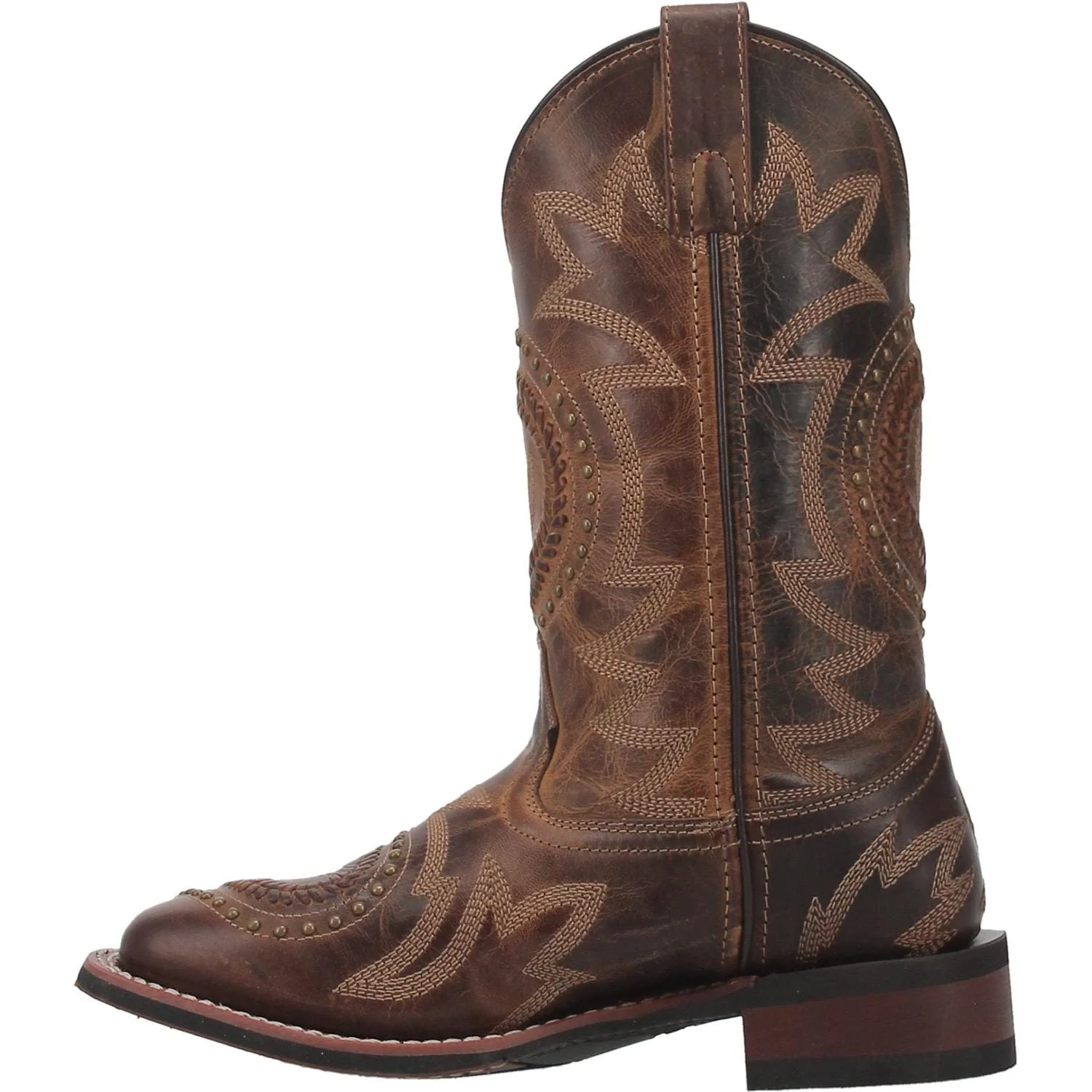 Laredo Women's Charli Brown Bucklace Studded Western Boots 5893 - Image 7