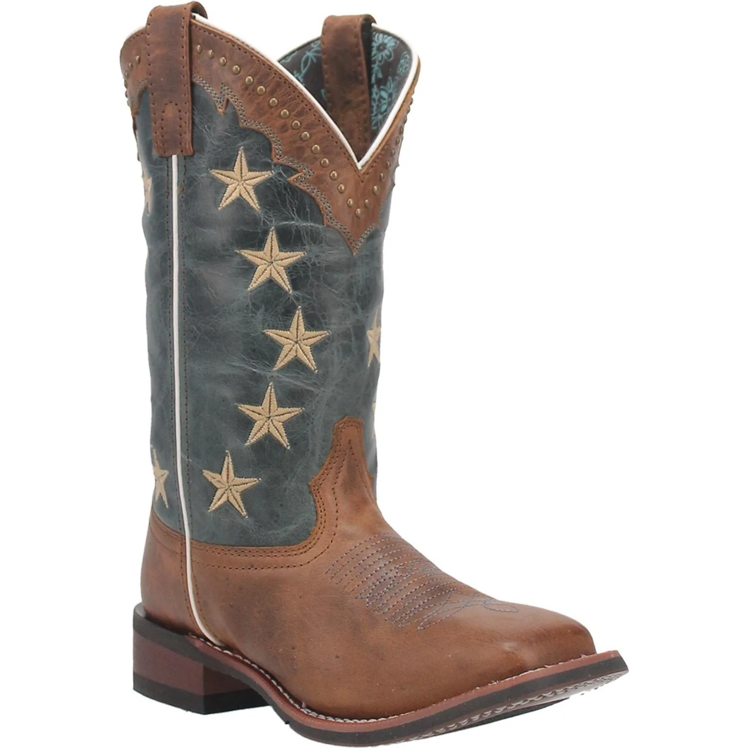 Laredo Women's Early Star Tan Leather Cowgirl Boots 5897