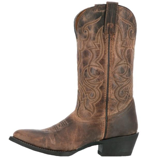 Laredo Women's Maddie Distressed Tan Leather Cowgirl Boots 51112 - Image 4