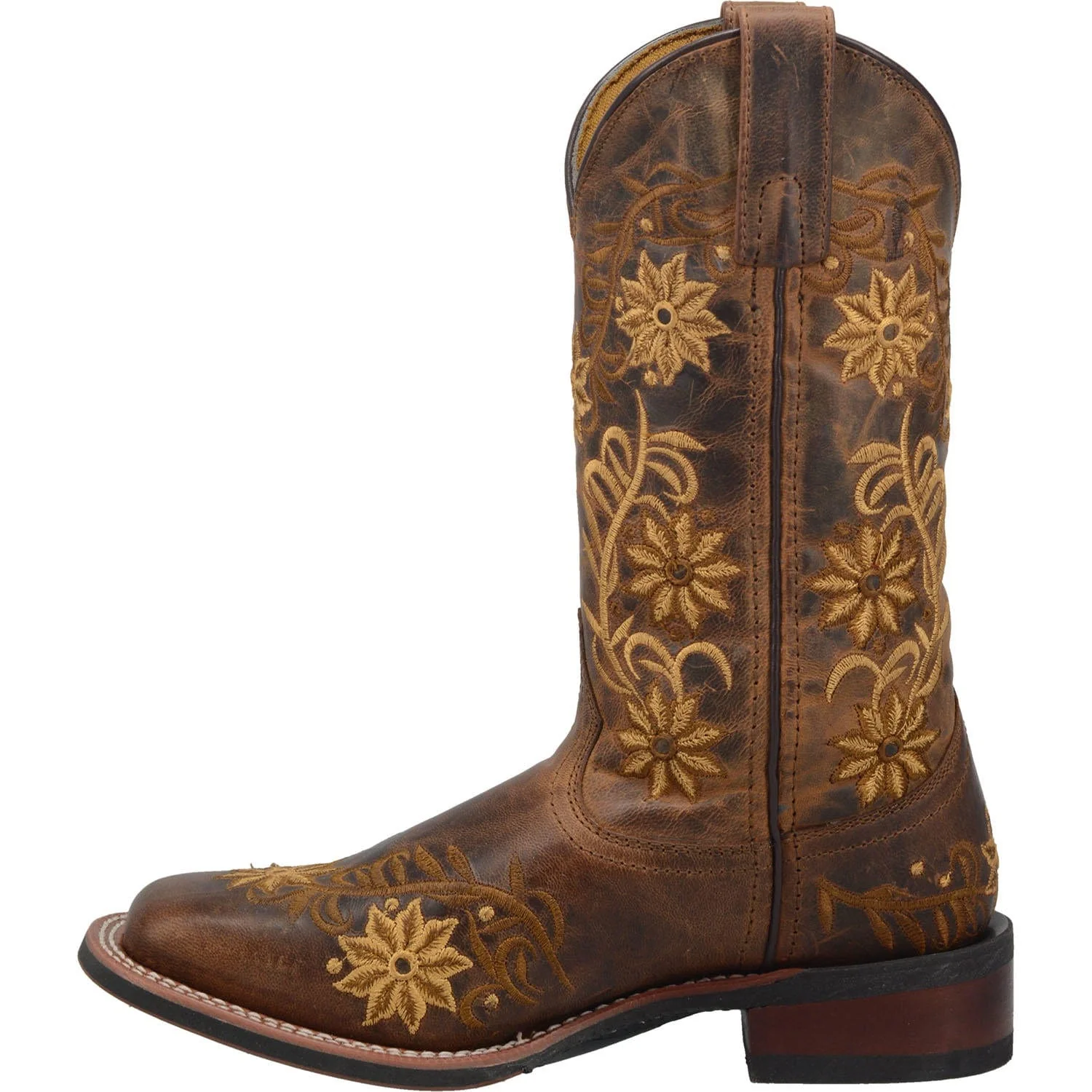 Laredo Women's Secret Garden Brown Leather Cowgirl Boots 5822 - Image 5