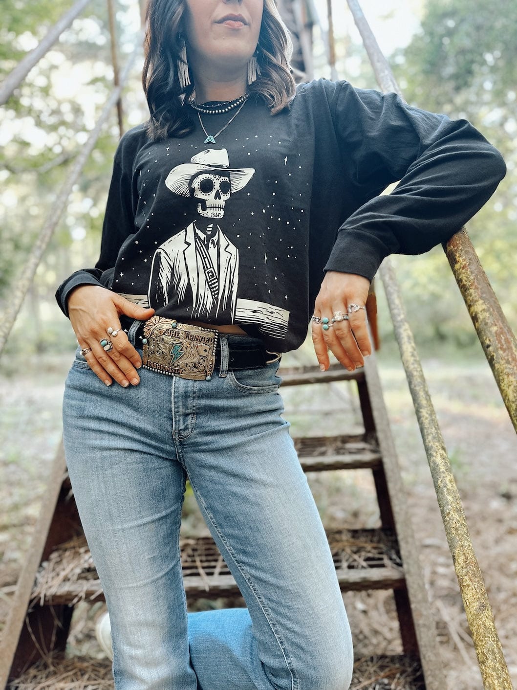 Lonesome Wanderer Heavy Long Sleeve Graphic Tee - Image 2