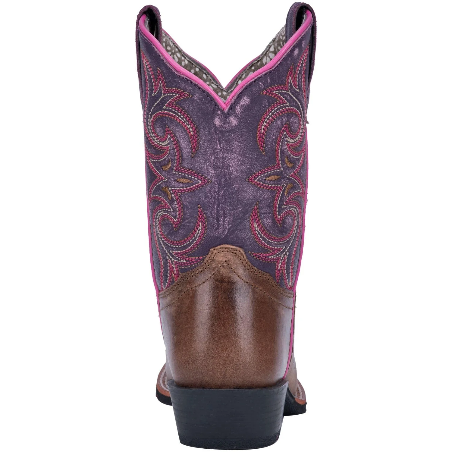 Dan Post Children's Majesty Brown/Purple Leather Cowboy Boots DPC2947 - Image 5