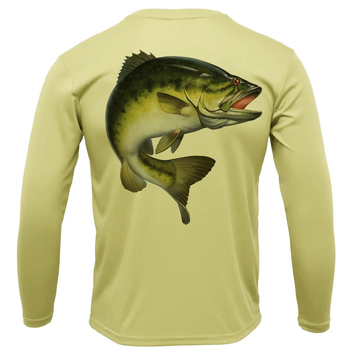 Marietta, GA Freshwater Born Largemouth Bass Men's Long Sleeve UPF 50+ Dry-Fit Shirt - Image 9