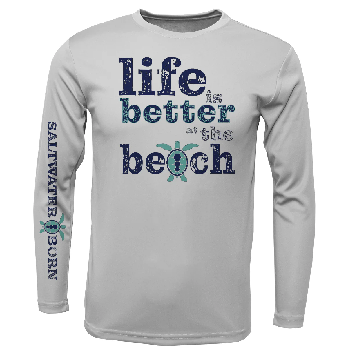 Men's Clean "Life Is Better At The Beach" Turtle Long Sleeve UPF 50+ Dry-Fit Shirt - Image 7