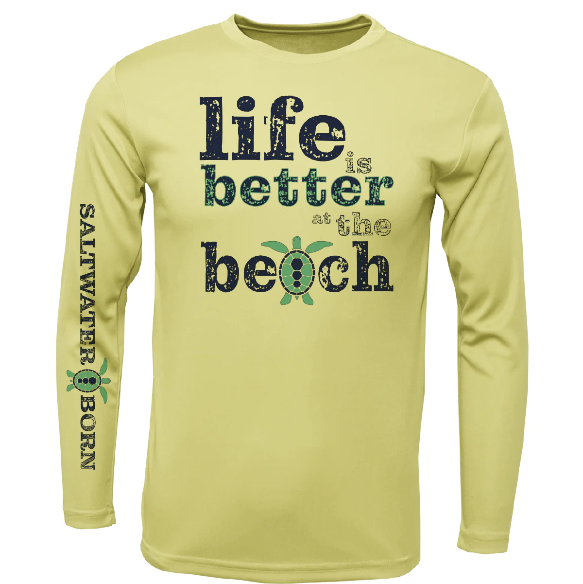 Men's Clean "Life Is Better At The Beach" Turtle Long Sleeve UPF 50+ Dry-Fit Shirt - Image 9
