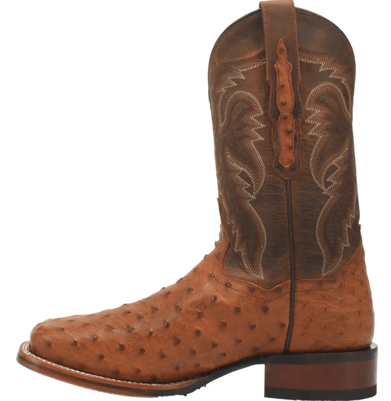 Dan Post Men's Alamosa Bay Apache Full Quill Ostrich Exotic Boots DP4874 - Image 3