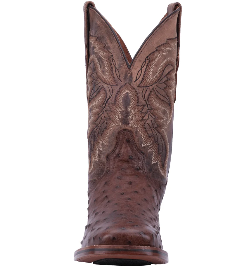 Dan Post Men's Alamosa Chocolate Full Quill Ostrich Exotic Boots DP3875 - Image 5