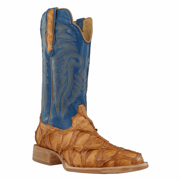 Men's Saddle Matte Pirarucu Exotic Western Boots RW7806-2