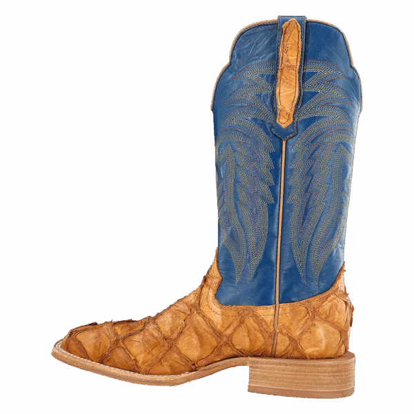 Men's Saddle Matte Pirarucu Exotic Western Boots RW7806-2 - Image 2