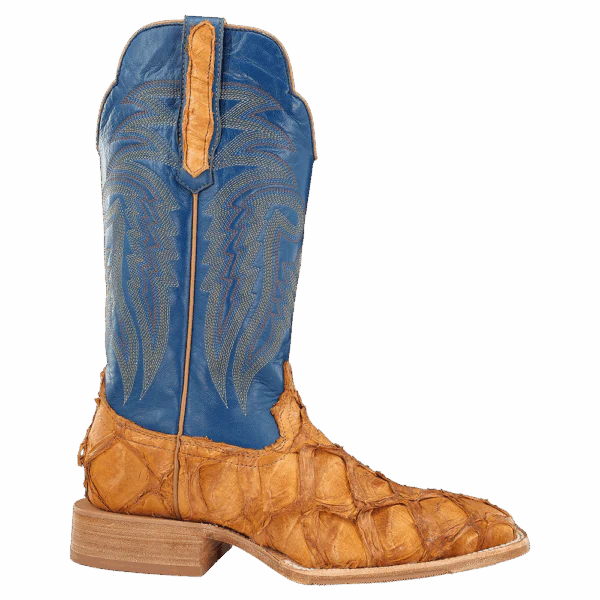 Men's Saddle Matte Pirarucu Exotic Western Boots RW7806-2 - Image 4