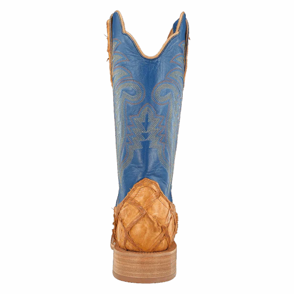 Men's Saddle Matte Pirarucu Exotic Western Boots RW7806-2 - Image 5