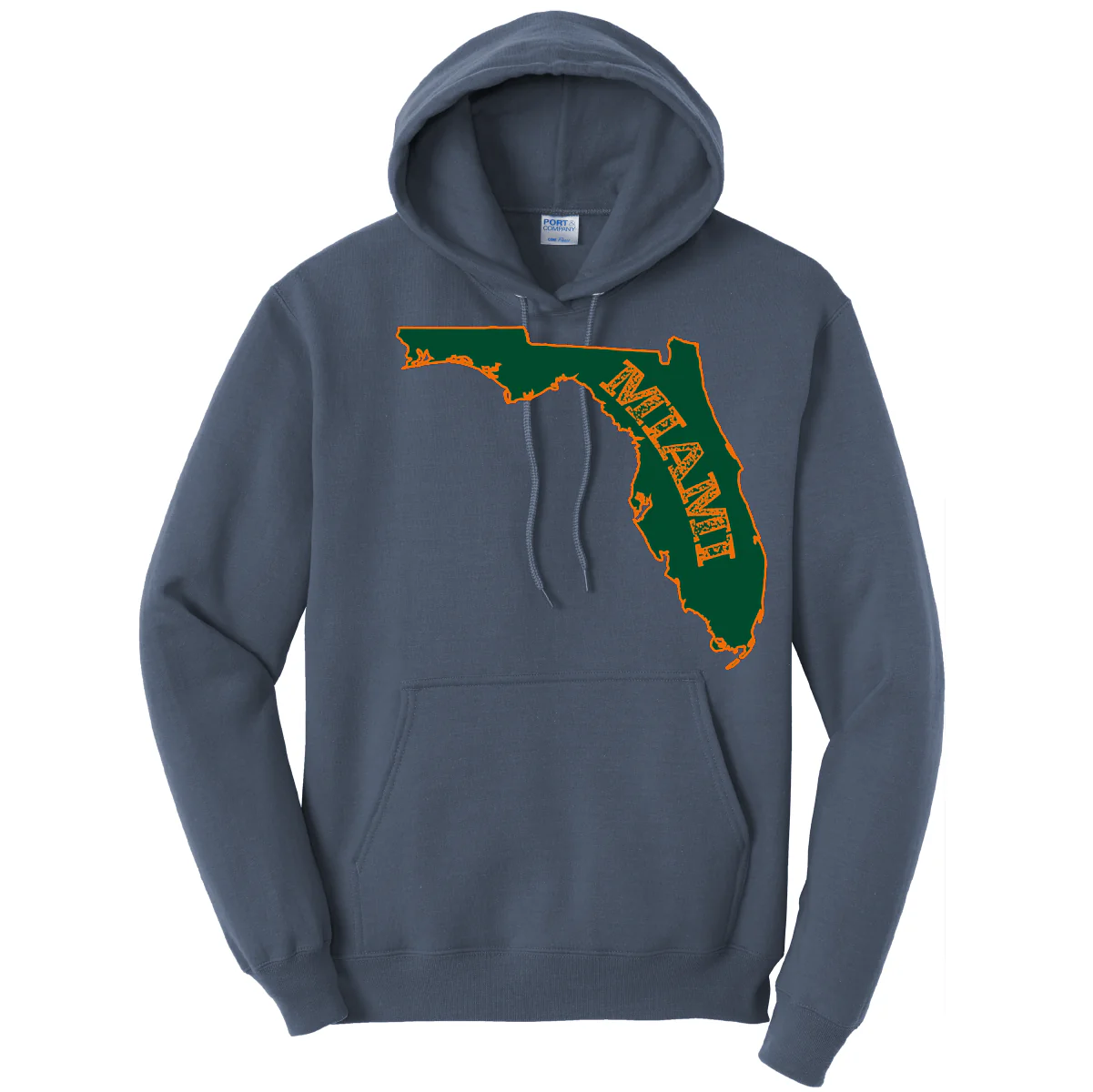 Miami Orange and Green Cotton Hoodie - Image 11