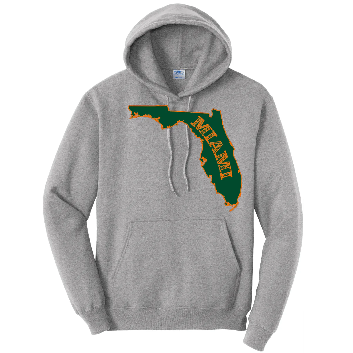 Miami Orange and Green Cotton Hoodie - Image 7
