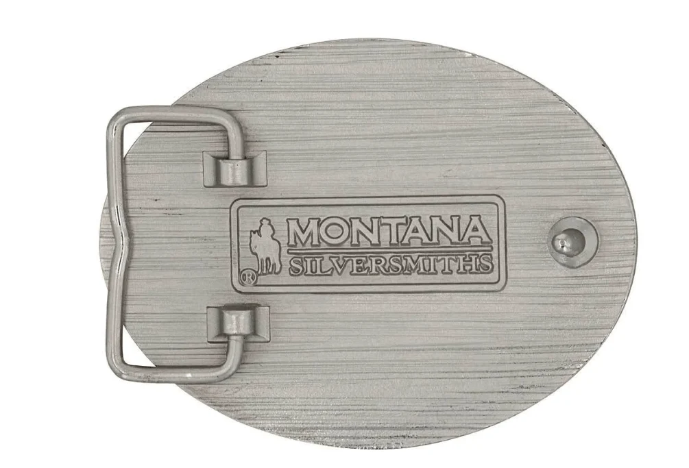 Montana Silversmiths Men's Christian Cowboy In the Wilderness Attitude Buckle A899 - Image 2