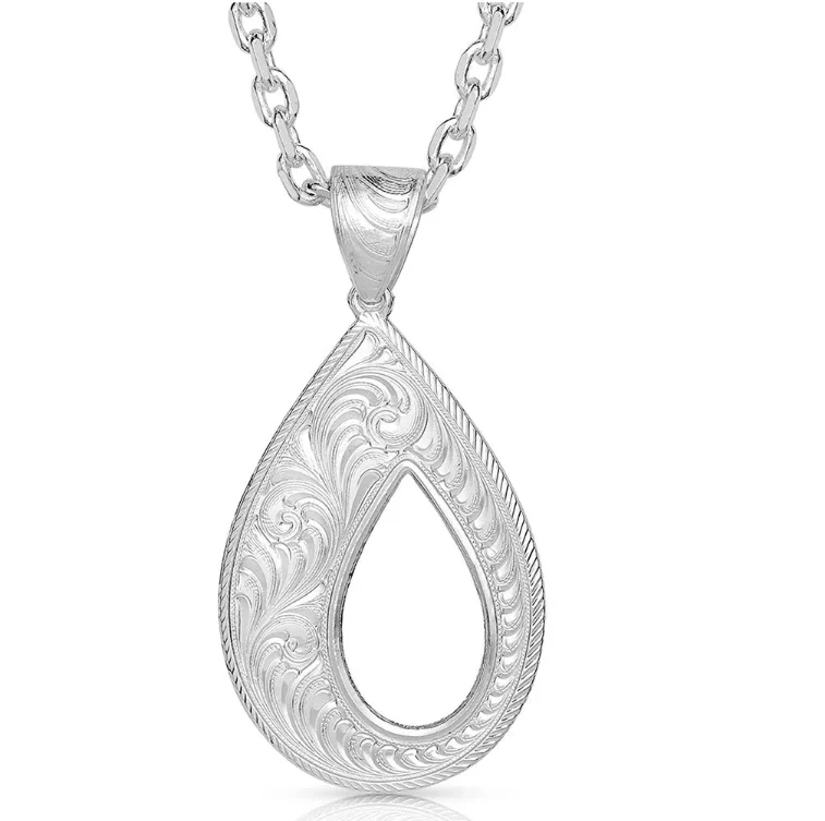 Montana Silversmiths Teardrop Hollow Necklace NC4698