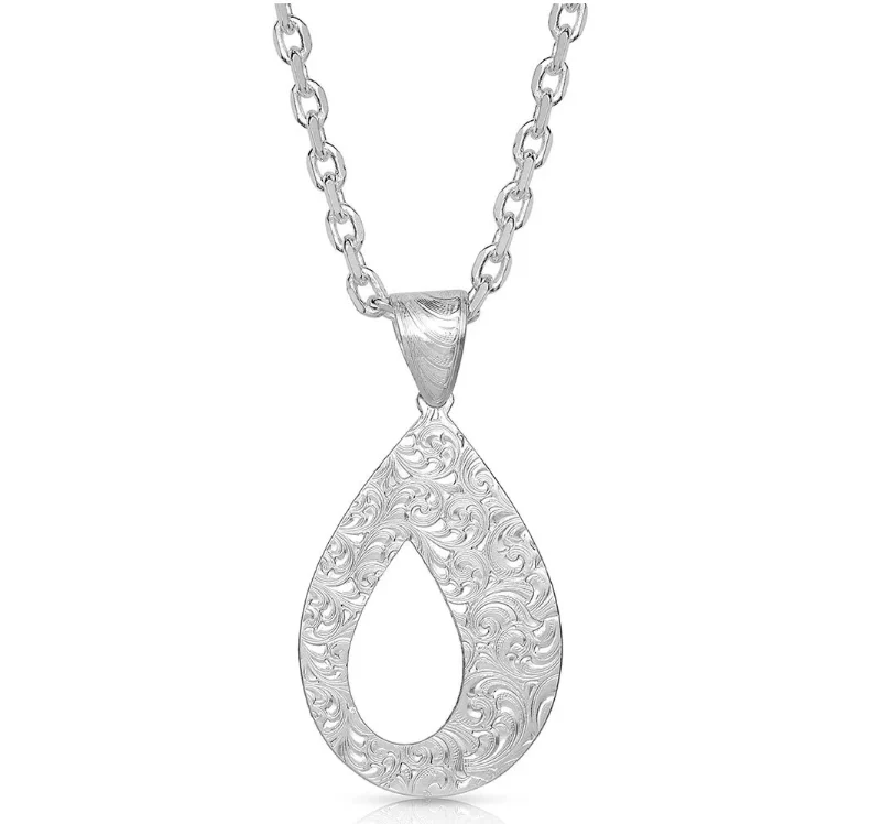Montana Silversmiths Teardrop Hollow Necklace NC4698 - Image 3