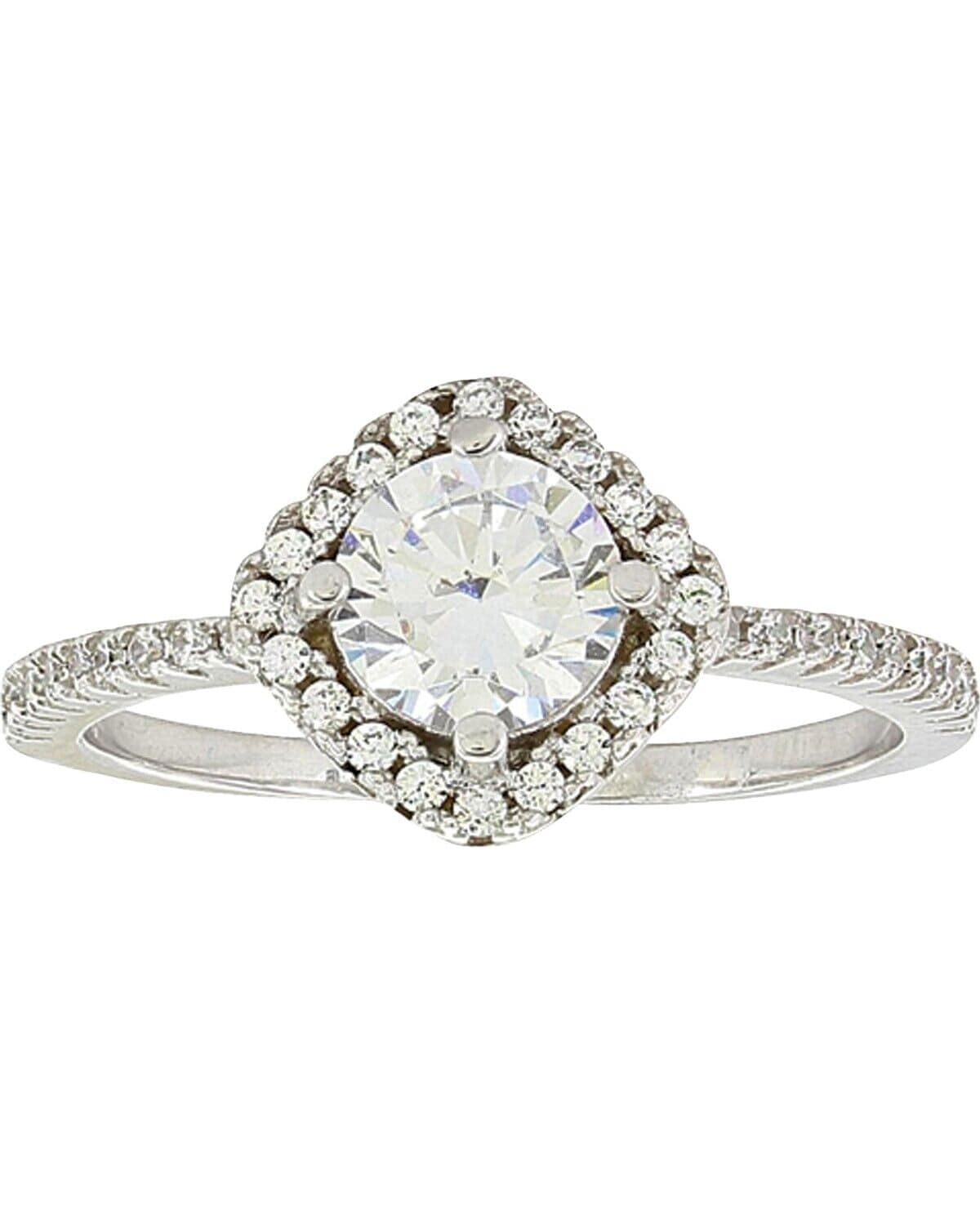 Montana Silversmiths Women's Squarely Perfect Haloed Ring RG3183