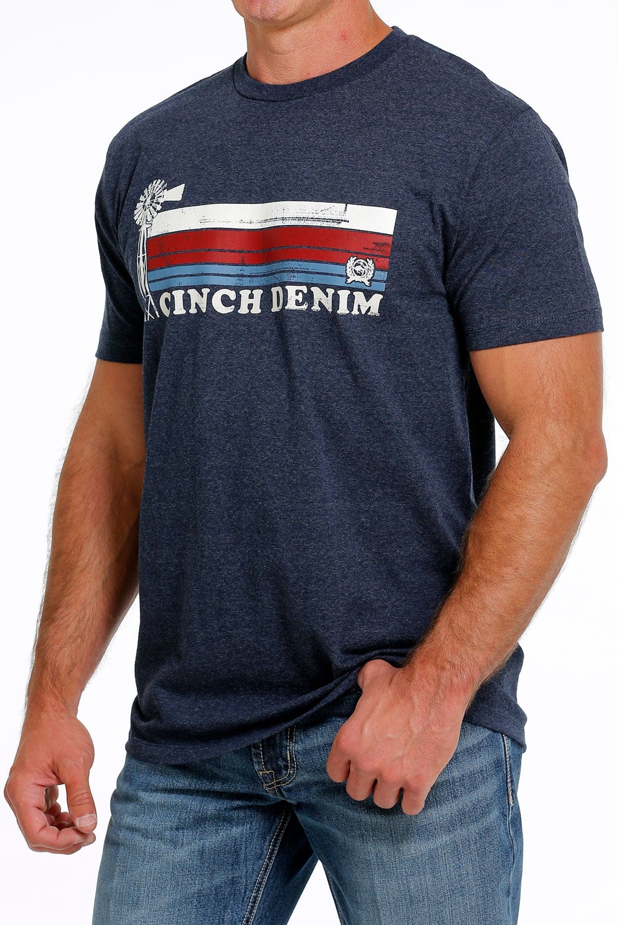 Cinch Men's Navy Logo Short Sleeve T-Shirt MTT1690588 - Image 3