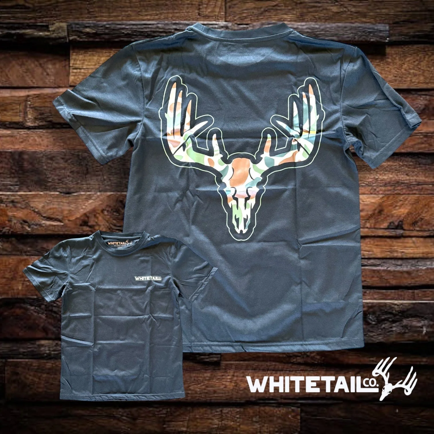 Whitetail Co. Old Camo Skull Tee - Image 2