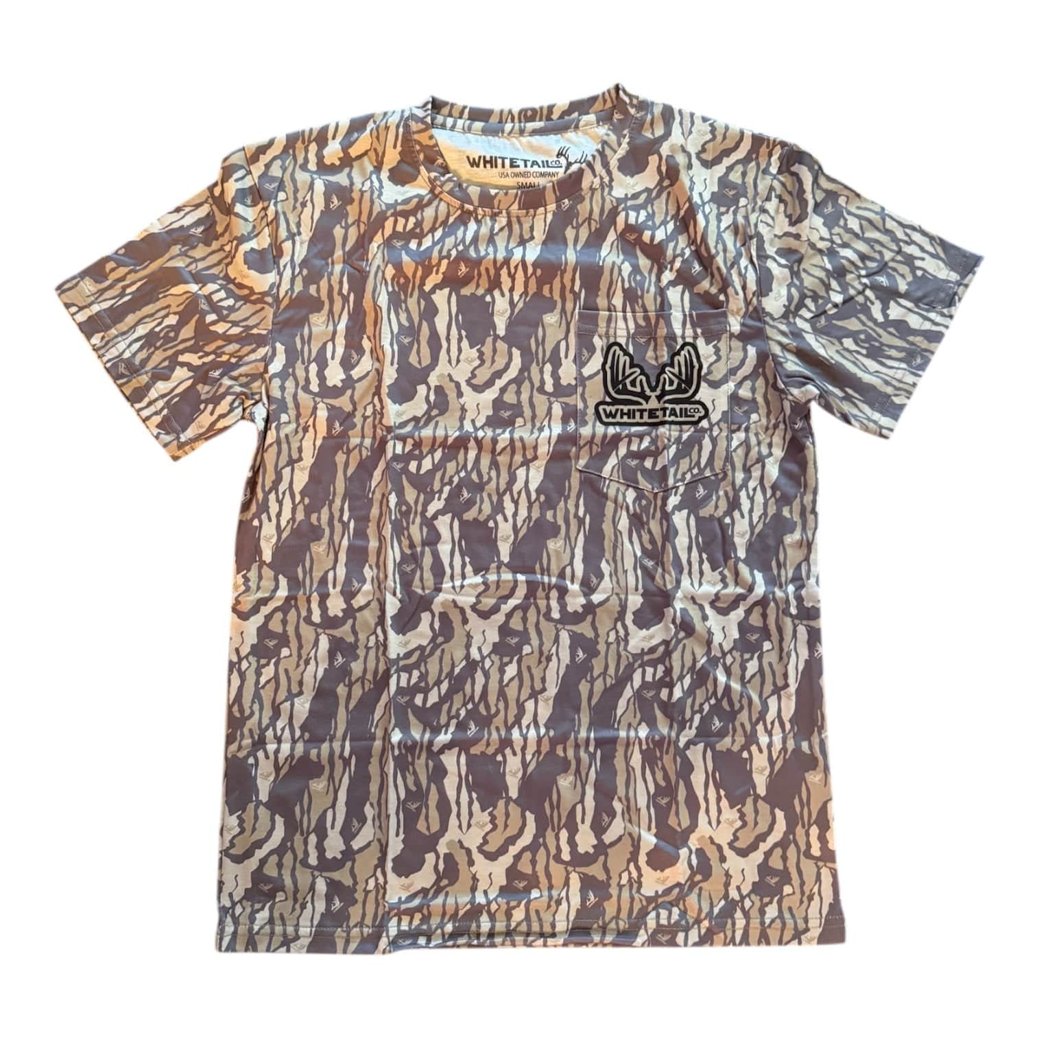 Whitetail Co. Old Tree Bark Camo Faded Pocket Tee - Image 7