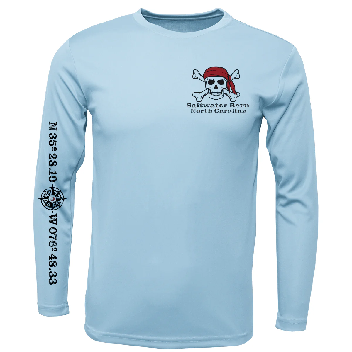 North Carolina Blackbeard Long Sleeve UPF 50+ Dry-Fit Shirt - Image 2