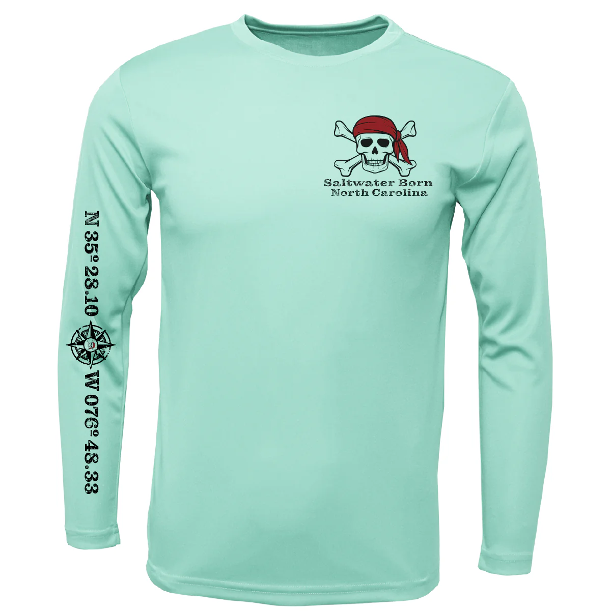 North Carolina Blackbeard Long Sleeve UPF 50+ Dry-Fit Shirt - Image 7