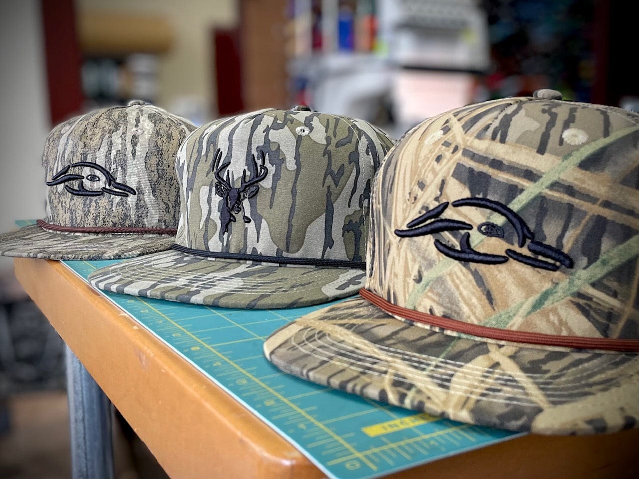 Old Rope Hat Mossy Shadow Grass w/ 3D AF Waterfowl Logo - Image 2
