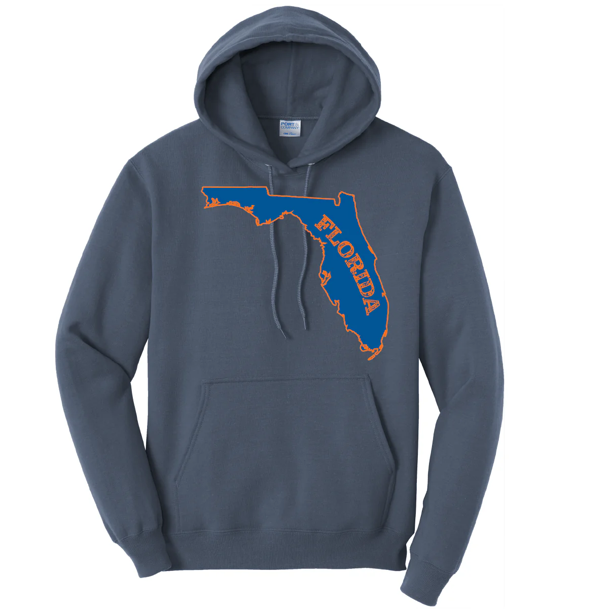 Orange and Blue Cotton Hoodie - Image 12