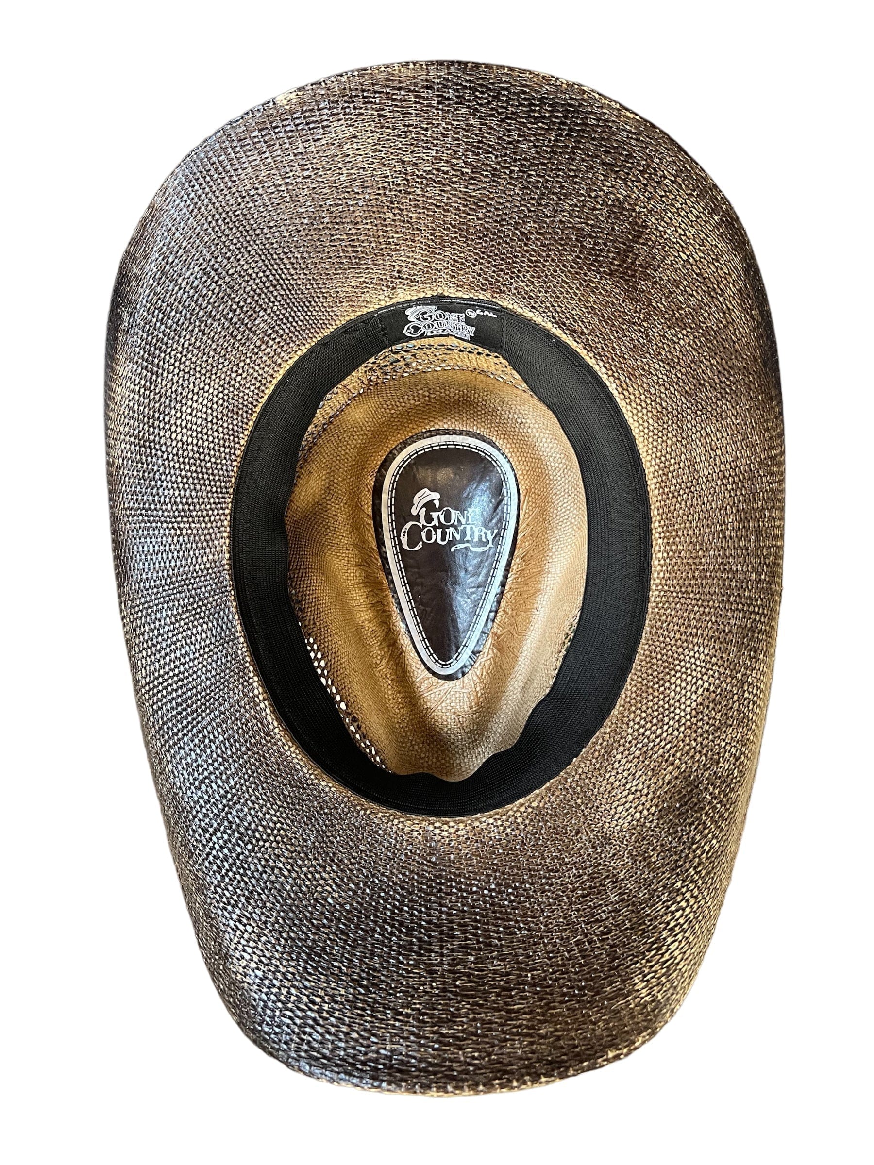 Gone Country Outlaw Brown - Straw Bangora Cowboy Hat - Image 2