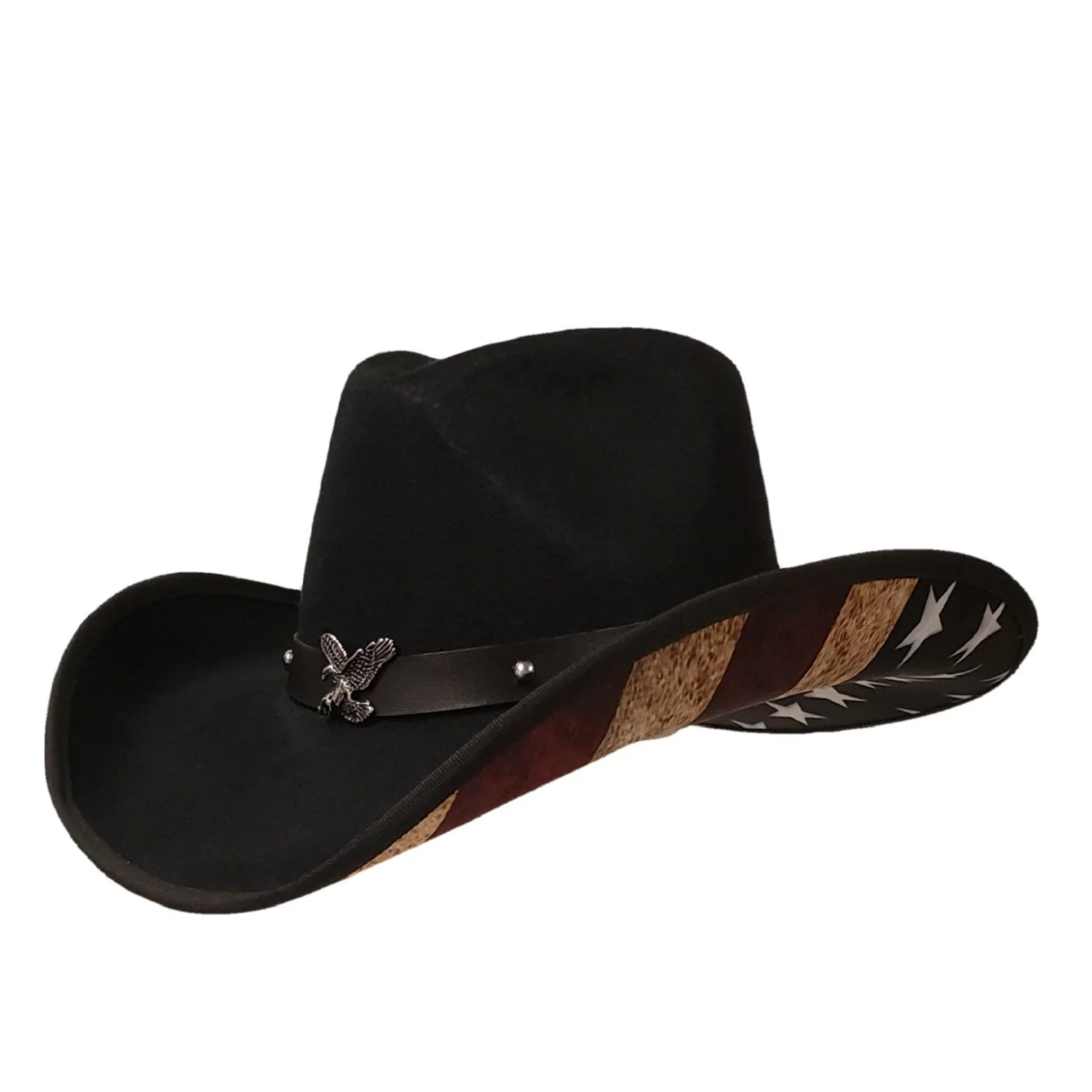 Gone Country Patriot Black - Cotton (Renegade Series) Cowboy Hat
