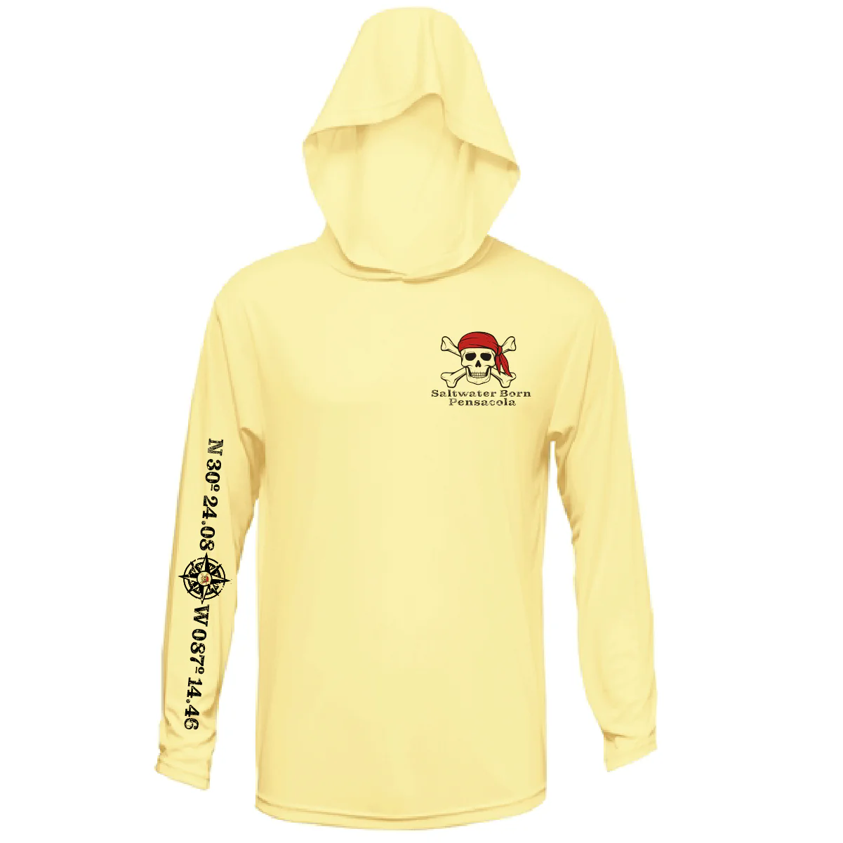 Pensacola, FL "All for Rum and Rum for All" Long Sleeve UPF 50+ Dry-Fit Hoodie - Image 10