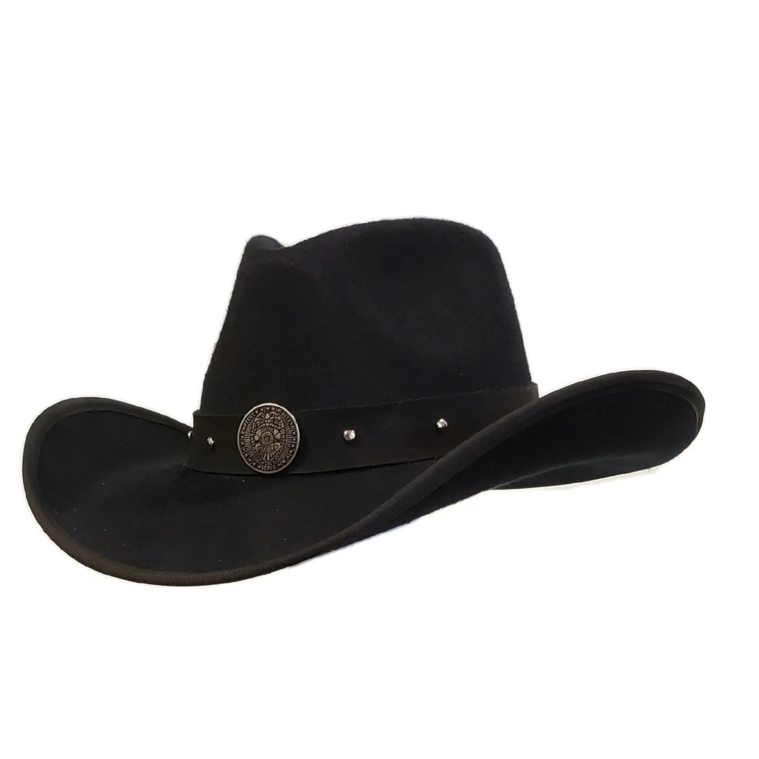 Gone Country Police Heroes - Black Cotton Poly Felt Cowboy Hat