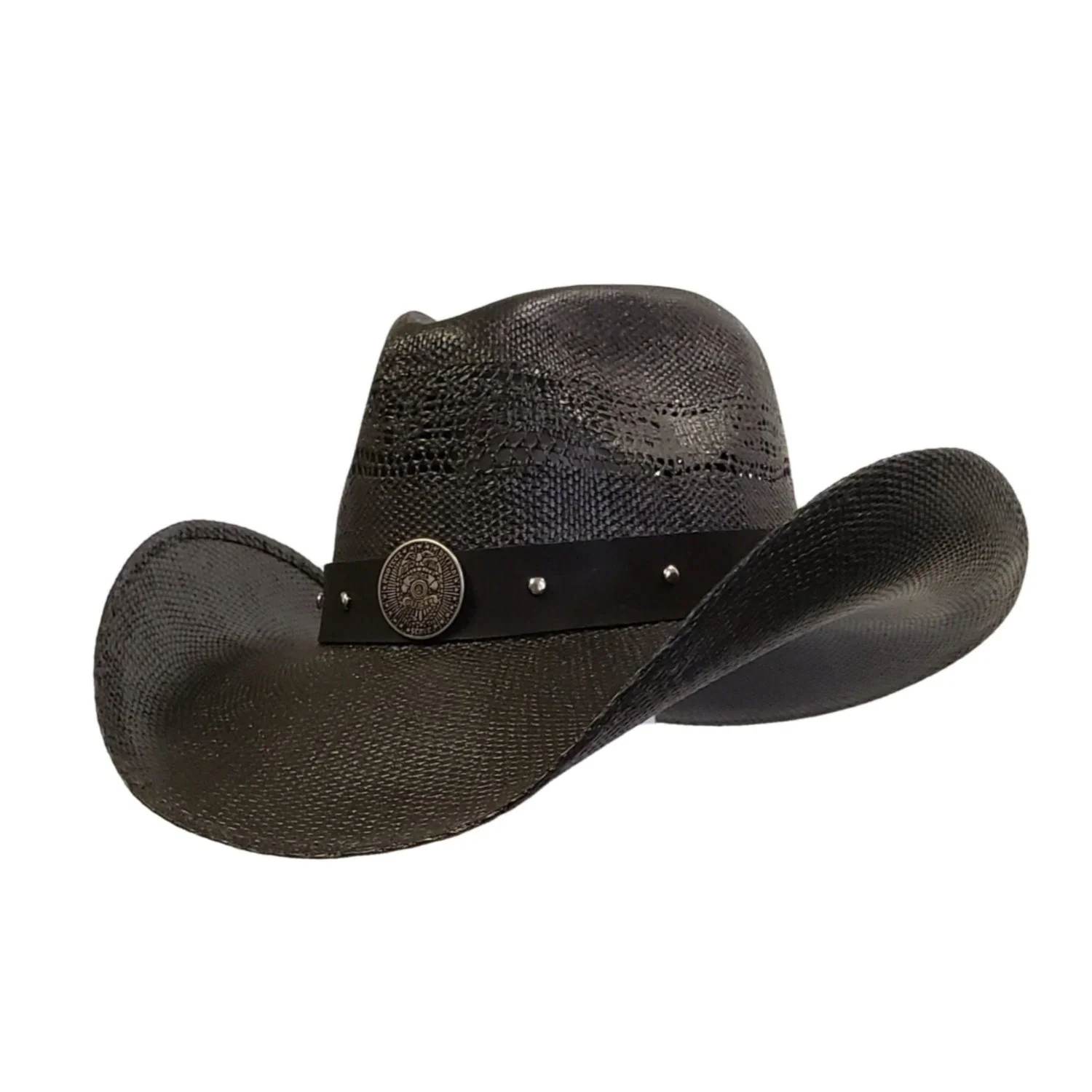 Gone Country Police Heroes - Black Straw Cowboy Hat