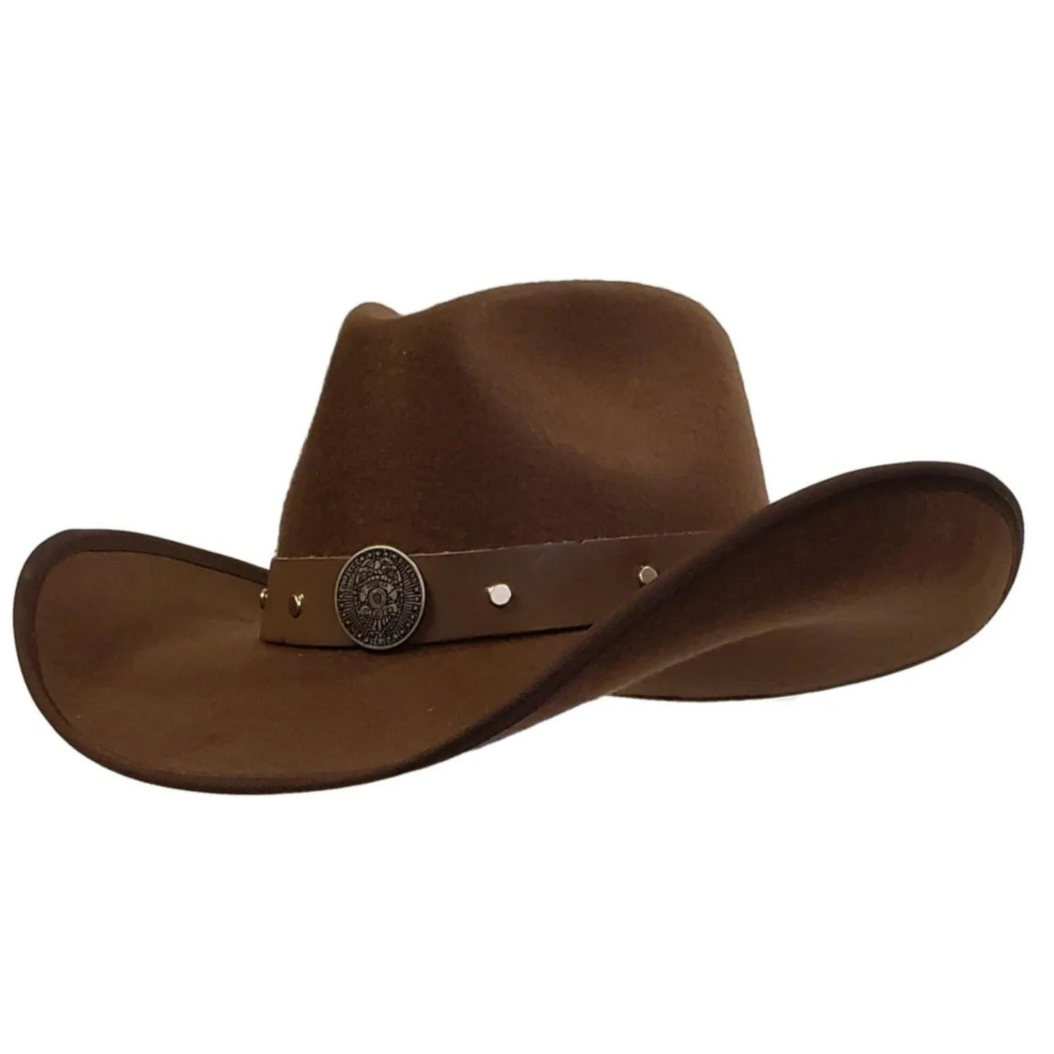 Gone Country Police Heroes - Brown Cotton Poly Felt Cowboy Hat