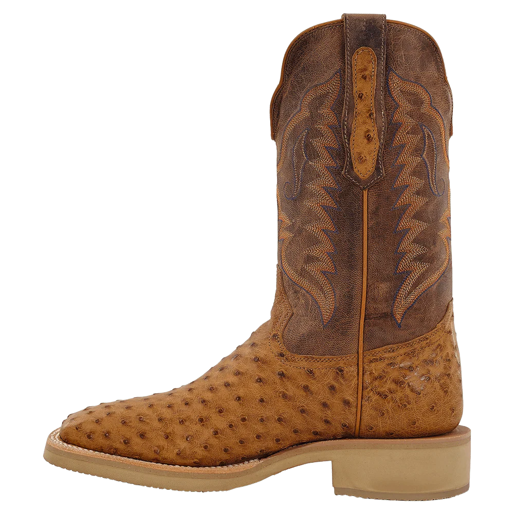R Watson Men's Antique Saddle Full Quill Ostrich Exotic Boots RW4540-2 - Image 2