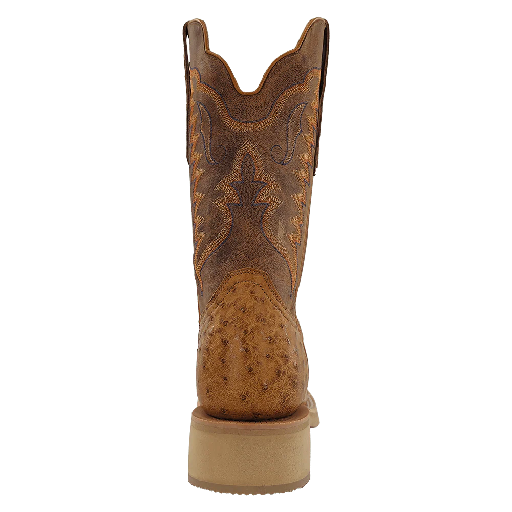 R Watson Men's Antique Saddle Full Quill Ostrich Exotic Boots RW4540-2 - Image 5
