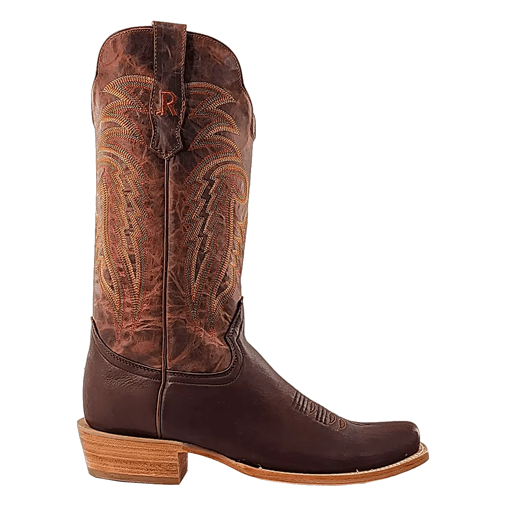 R. Watson Men's Chocolate Deer Narrow Square Western Boot RW7302-1 - Image 2