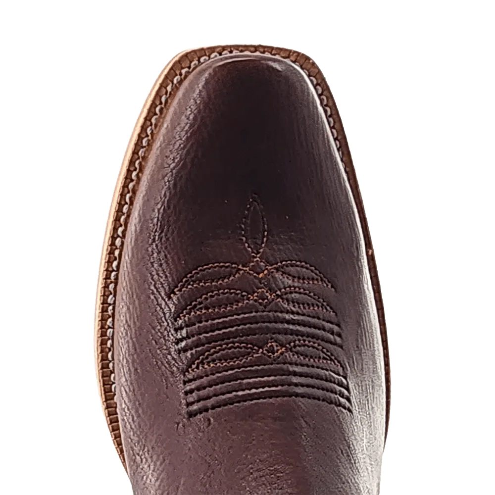 R. Watson Men's Chocolate Deer Narrow Square Western Boot RW7302-1 - Image 6