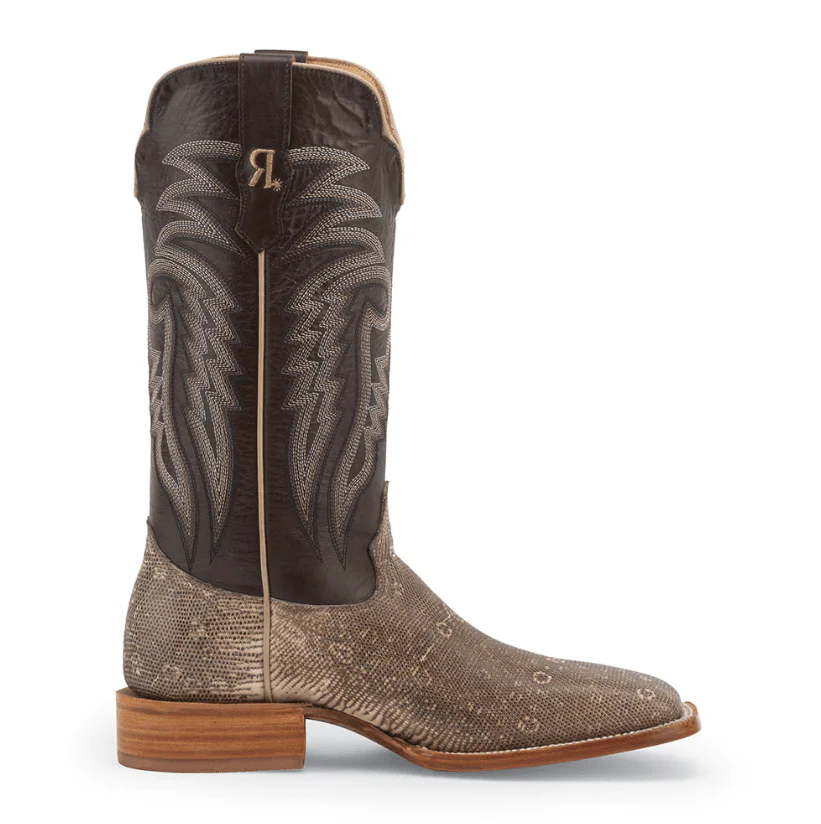 R. Watson Men's Natural Ring Tail Lizard Exotic Cowboy Boots RW7900-2 - Image 2