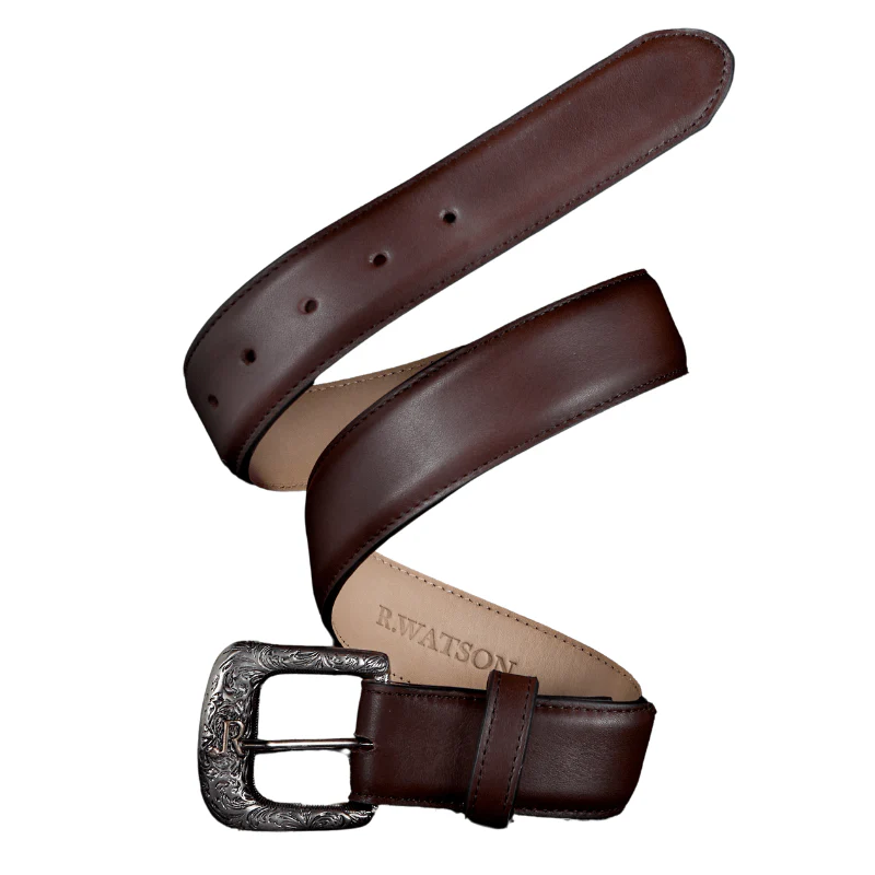 R. Watson Men's Puma Chocolate Cowhide Belt RWB2315