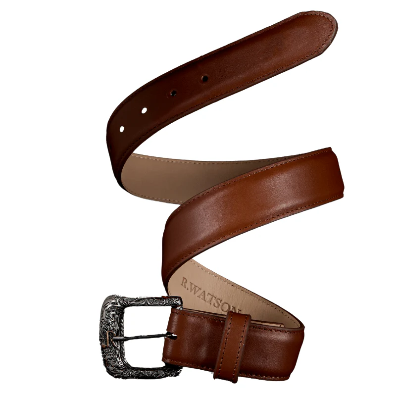 R. Watson Men's Puma Cognac Cowhide Belt RWB2316