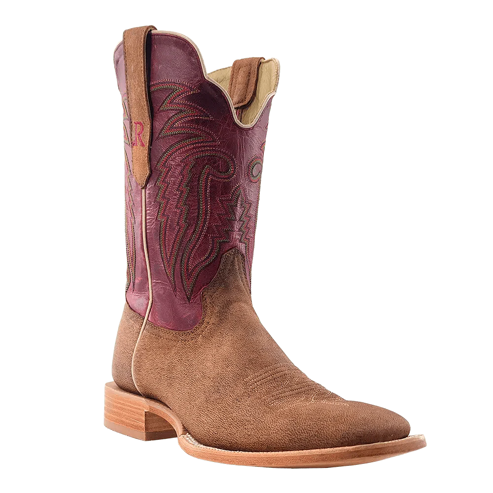 R. Watson Men's Tan Nubuck Camel Western Boot RW7210-2
