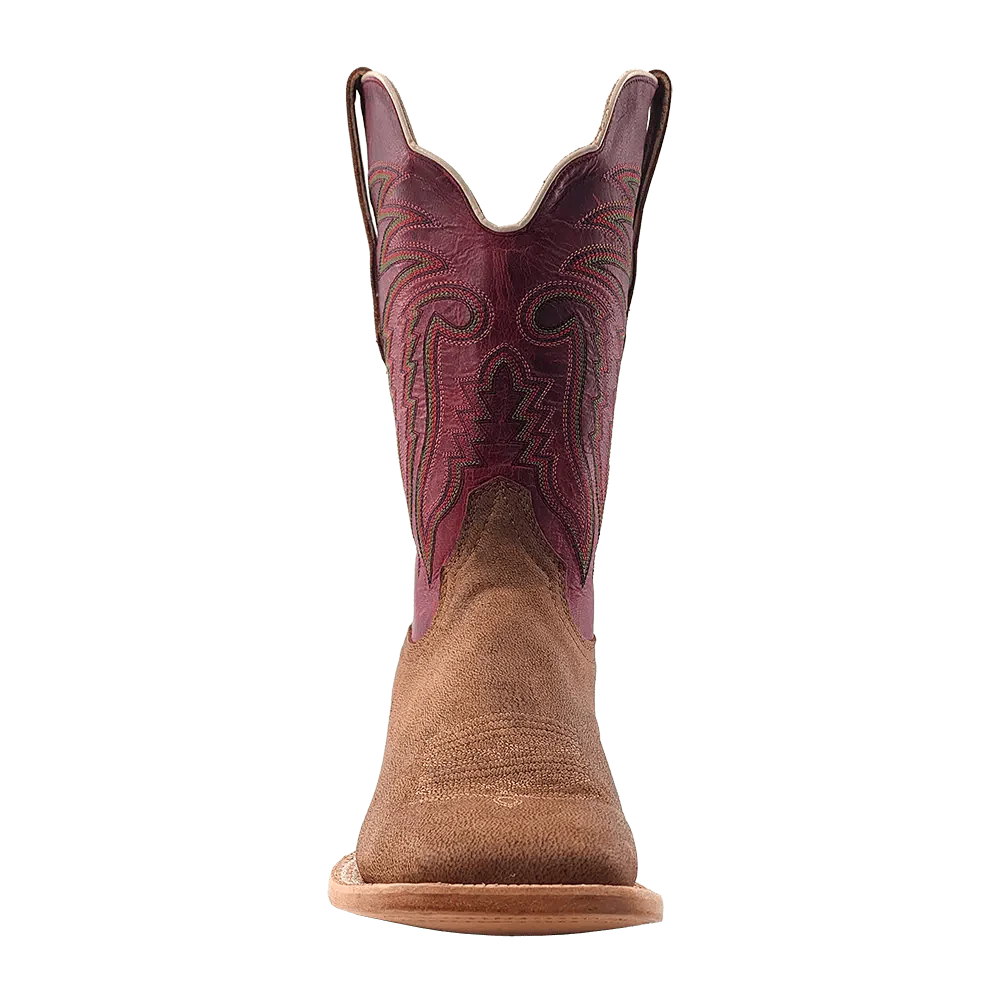 R. Watson Men's Tan Nubuck Camel Western Boot RW7210-2 - Image 4